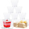 YINVA Mini Dessert Cups 5.5oz/165ml 50Pcs Plastic Dessert Cups Square Reusable Dessert Cup for Pudding Mousse Party