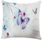 YGGQF Kissenbezug Schmetterlinge Frühling Sommer Blumen Flieder abstrakte Blumen Wohnkultur Kissenbezug für Sofa 45,7 x 45,7 cm
