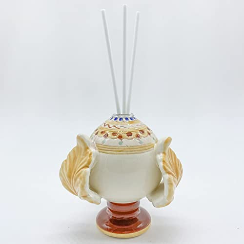 Ingrosso e Risparmio Aroma-Diffusor in Form einer Pumo-Creme mit Dekorationen Farbe Ingwer, Braun und Blau Ampulle aus Glas - günstige Gastgeschenke für Hochzeit (C1B875X434 - Maxi)
