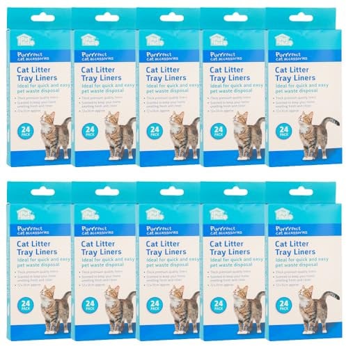 FabFinds Scented Cat Litter Liners Thick Cat Tray Litter Liners Medium (240)