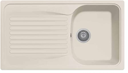 Plados Einbau Quarz Spüle HR0861 Einzelbecken plus Abtropfgestell - Jasmine