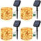 Lezonic Solar Fairy Lights Outdoor,4 Pack 12M/40Ft 120LED Solar String Lights with 8 Modes Waterproof Copper Wire Decorative Garden Light for Home, Yard, Party, Wedding, Patio (Warm White)