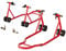 SPECSTAR Cavalletti per Moto, Portata 400 kg Sollevatore Anteriore Posteriore con Forcellone Regolabile a U+L Cavalletti da Paddock Robusti