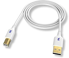 PAINTAUDIO Audio Interface MIDI Controller Printer Cable 6 FT USB 2.0 USB-A to USB-B Midi Cable High Speed Cord for Audio Interface, Piano, Midi Keyboard, Mixer, Speaker, USB Microphone, Camera