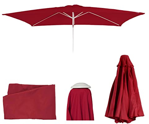 Mendler Ersatz-Bezug für Sonnenschirm N23 2x3m rechteckig - Bordeaux | Sonnenschirmbezug, Ersatzbezug, Stoff/Textil, 4,5kg, UV 50+