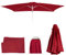 Mendler Toile de Rechange pour Parasol N23, Toile de Rechange pour Parasol, 2x3m rectangulaire Tissu/Textile 4,5kg UV 50+ - Bordeaux