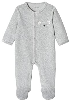 Vertbaudet Baby Samt-Strampler, Koala