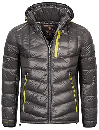Geographical Norway Herren Winter Jacke Parka Steppjacke Kapuze Softshell Gesteppt Neu