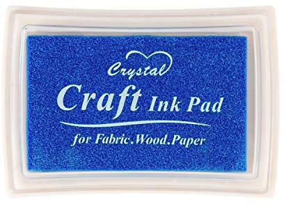 Ancwzoz Stempelkissen für Kinder Waschbar für Gummistempel Papier Scrapbooking, Blau