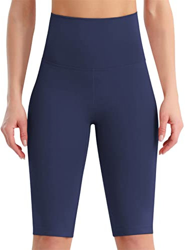 Laufhose Damen Kurz, Knielang Dünn Cycling Gym Shorts Shapewear Leicht Mit Taschen Große Größen Fitness Boxershorts Jogginghose Mit Bein Sport Sommer High Waist Radlerhose Hotpants