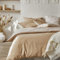 ESSIX Bettbezug Bons Jours, Baumwolle, zweifarbig, Beige, 140 x 200 cm