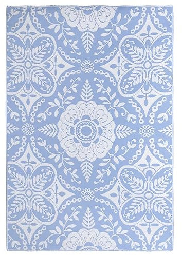 vidaXL Outdoor-Teppich Babyblau 190x290 cm PP