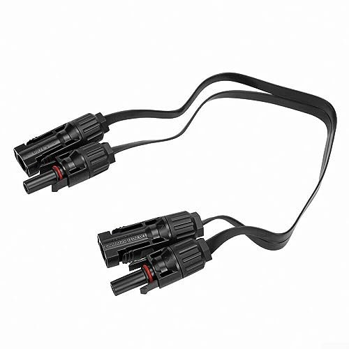 DAZZLEEX Solarkabel, 0,5 m/1 Paar, 4/6 mm flaches Solarpanel-Kabel, Linie, PV-Gitter, Wechselrichter, Photovoltaik-Verlängerungskabel (6 mm²)