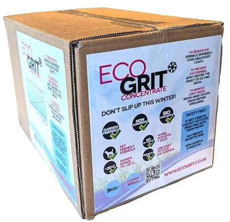 Ice Melt Salt for Snow Grit De Icing Rock Salt Road Alternative 5Kg UK Made - Pet Friendly Road Grit, No Urea De Icing Driveway, Snow Removal, Car Parks Anti Slip Pavements, Stables, Quick Ice Melt