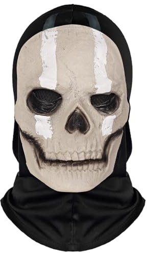 keland Grusel Ghost Maske Call of Duty MW2 Horror Totenkopf Maske Vollgesichtsmaske für Halloween Cosplay (Stil-B)