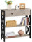 Yaheetech Mueble Entrada Recibidor Mesa de Consola de 3 Niveles Mesa Recibidor Auxiliar de Industrial para Sofá Pasillo 80 x 29,5 × 81cm Gris