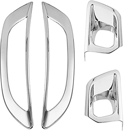 Sujhyrty für 5008 2017 2018 ABS Chrom Vorne oder Hinten Hinten Scheinwerfer Lampen Abdeckung Trim 4 StüCke ZubehöR Auto Trim Auto Styling