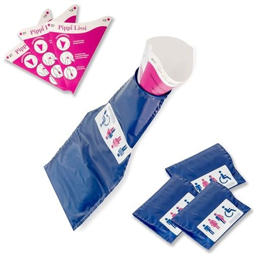 Pippi Lissi Notfall Einweg-Toilette für Frauen und Männer - 3er Pack - Hygienische Taschen-WC Lösung für die Reise & Outdoor - Beutel für unterwegs absorbiert bis zu 600ml