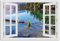 timalo Wandbild Outdoor wetterfeste Bilder für draußen | Gartenbilder Innen & Außen | Landschaftsbilder Acryl Glas Fensterblick Effekt | 120x80cm See Wald