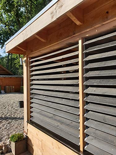 Wovar Flex Fence Edelstahlschienen drehbare Lamellen 95 cm - Pro Set 2 Stück, WV006389