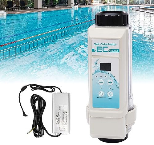 LZDOYY Salz-Chlorinator-System, Salz-Chlor-Generator, komplette Funktionen, Salzwasser-Pool-Chlor-Generator-System, automatische Reinigung, Elektrolyse, Salz-Chlorinator für Pool, Spa,20g/h-220V