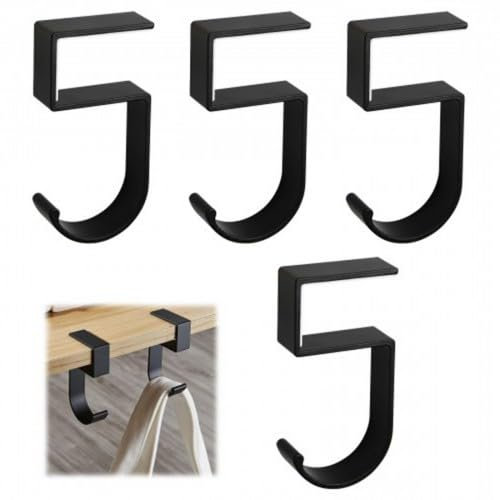 Dokeno Ganchos de Bolso para Mesa 4 Pieces Cuelga Bolsos Multifuncional Soporte Antideslizante, Colgador Portátil para Escritorio Soportes Bolsos de Mesa de Aluminio para Colgar Bolso Paraguas Mochila