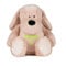 Schnoschi Kuscheltier mit Namen oder Initialen Bestickt, personalisiertes Stofftier, individuelles Schmusetier mit Wunschnamen (Hund)