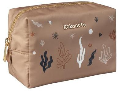 Kokonote: Beauty Case Kalima | Kosmetiktasche für Reisen, 2 l, wasserdicht und mit Innentasche, 17,5 x 11 x 9,5 cm, multifunktionales Damenetui | Kalima Collection, Beige