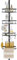 DUFU Modern Black Corner Shower Caddy with 4 Bathroom Baskets, 10 Hooks, 2 Towel Rail, No Drilling, 93-322 cm Floor to Ceiling