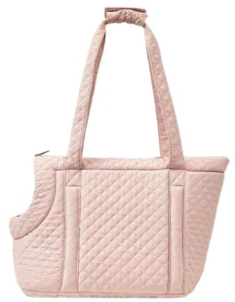 Folpus Haustiertragetasche für Katzen, tragbare Haustiertasche, bequem, warm, für den Außenbereich, für Reisen, kleine Hundetasche, Gesteppte, Rosa