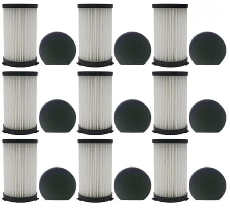 Filtro Hepa, compatibile for MooSoo D600 D601, compatibile for Cecotec Conga 520 550 560, compatibile for parti di aspirapolvere Ariete Handy Force 2761 2759 RBT(9pcs)