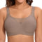 Cavotor Non Wired Bras for Women Seamless Push Up Bra T Shirt Soft Comfort Support Bras for Saggy Breasts Lace Wireless Bralettes with Bra Extender (Coffee,2XL)