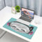 QRFASFZO Gaming Mouse Pad,Extra Large Mouse Mat 16x35.5 in,Sloth, DJ Sloth Portrait with headphones cool cute laugh funny modern chara,with Non-Slip Rubber Water-Resistant,for Home Office Gaming Room