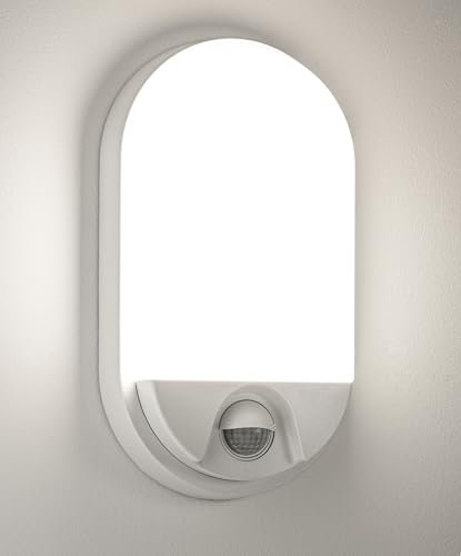 JungesLicht LED Wandleuchte mit Bewegungsmelder, 15W 1350Lumen, Neutralweiß 4000K, IP54 Wetterfest, PIR Sensor 9m Reichweite, Innen & Außen, Einstellbare Lichtdauer & Dämmerungssensor Deckenleuchte