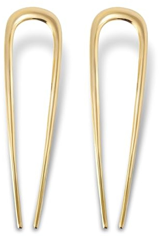 2Pcs Gold French Hair Pin French Pin Twist Hair Pin Women Fine Thick Hair