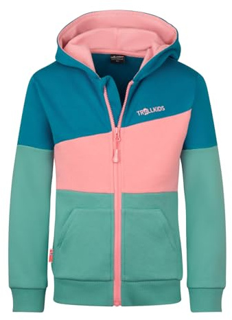 Trollkids Kids Alesund Sweater 140, Peony Rose