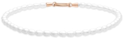 Tamaris Charms Collection aus Edelstahl für Damen- Perlen Fußkette - kombinierbar & individualisierbar mit den passenden Charm Sets