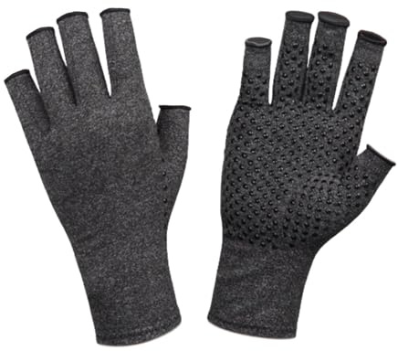 Teruyol Fingerlose Kompressionshandschuhe, Fahrradhandschuhe für Herren Und Damen, Leichte, rutschfeste Gaming Handschuhe, Fingerlose Handschuhe Zum Klaviersp
