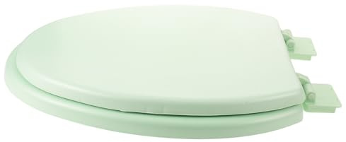 TOPPERFUN Asiento Bisagra de Espuma Verde Color Inodoro Eva de Ovalado Claro con Liberación Rápida Función Antirruido y Baño de Uso Diario y Personas Mayores