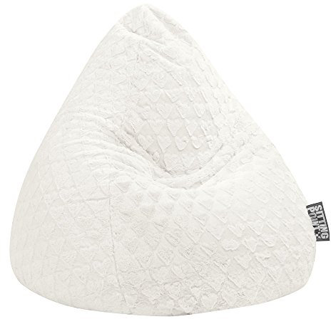 SITTING POINT only by MAGMA Sitzsack Fluffy Hearts XL ca. 220 Liter weiß