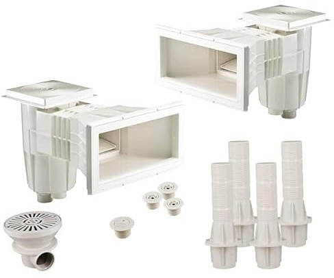 Centrocom Kit Construction Piscine - Kit pièces à sceller - Piscine béton 8x4m à 10x5m de