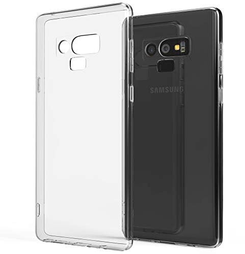 NALIA Silicone Cover compatible with Samsung Galaxy Note 9 Case, Protective See Through Bumper Slim Mobile Coverage, Ultra-Thin Soft Shockproof Rugged Phonecase Rubber Crystal Gel Skin - Transparent