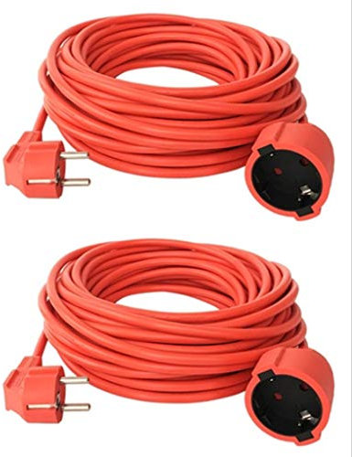 2X Verlängerungskabel 30m Verlängerung SCHUKO IP44 Stromkabel Garten Kabel V13