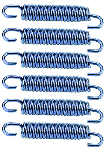 muffler springs- Motorrad Auspuff Federhaken, 6pcs Edelstahl Schalldämpfer Auspuff Federhaken für Motorrad Roller ATV(Blau) zugfedern mit haken 60mm für auspuff