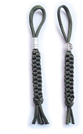 SICODA Army Green Paracord Braided Knife Lanyard or Replacement Line for Outdoor Survival, Camping, Emergency and Every Day Use.Pack 2 pcs