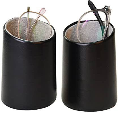 Baitaihem Eyeglasses Holder Stand Protective Glasses Holder For Desks Or Nightstands Pack of 2, Black, One size