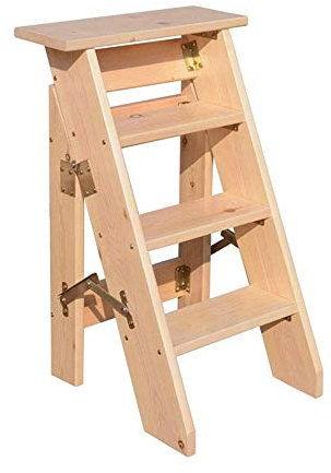 Klappbare Trittleiter Mit 4 Stufen Hocker Mit Holzleitern
