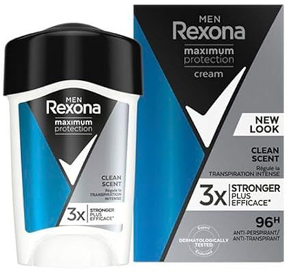 6 x Rexona Men Deo Cremestick Maximum Protection Anti-Perspirant - Clean Scent - 45ml