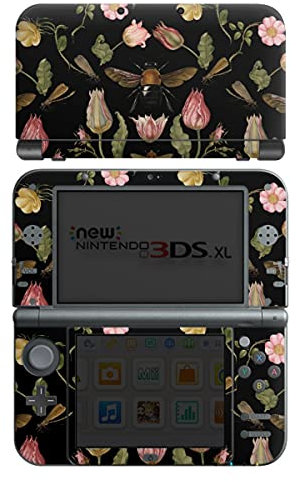 Skin kompatibel mit Nintendo New 3DS XL Folie Sticker Biene Blumenkranz Blüte