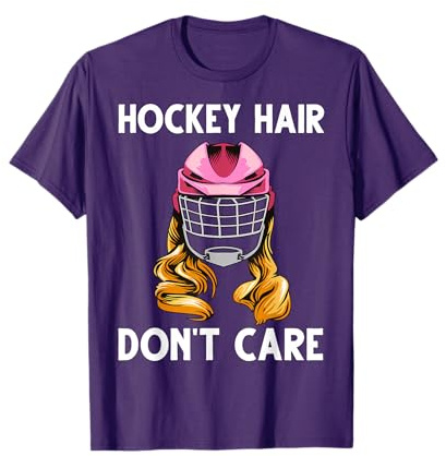 Funny Ice Hockey for Girls Women Hockey Sport Player Helmet T-Shirt